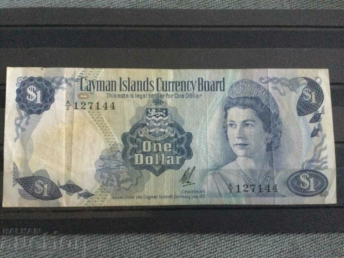 Cayman Islands $1 1971 Elizabeth Coral Reef Fish