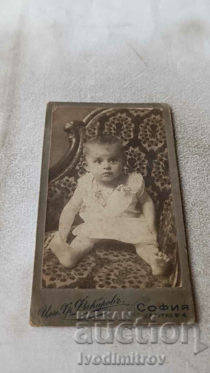 Photo Little girl Sofia 1909 Carton