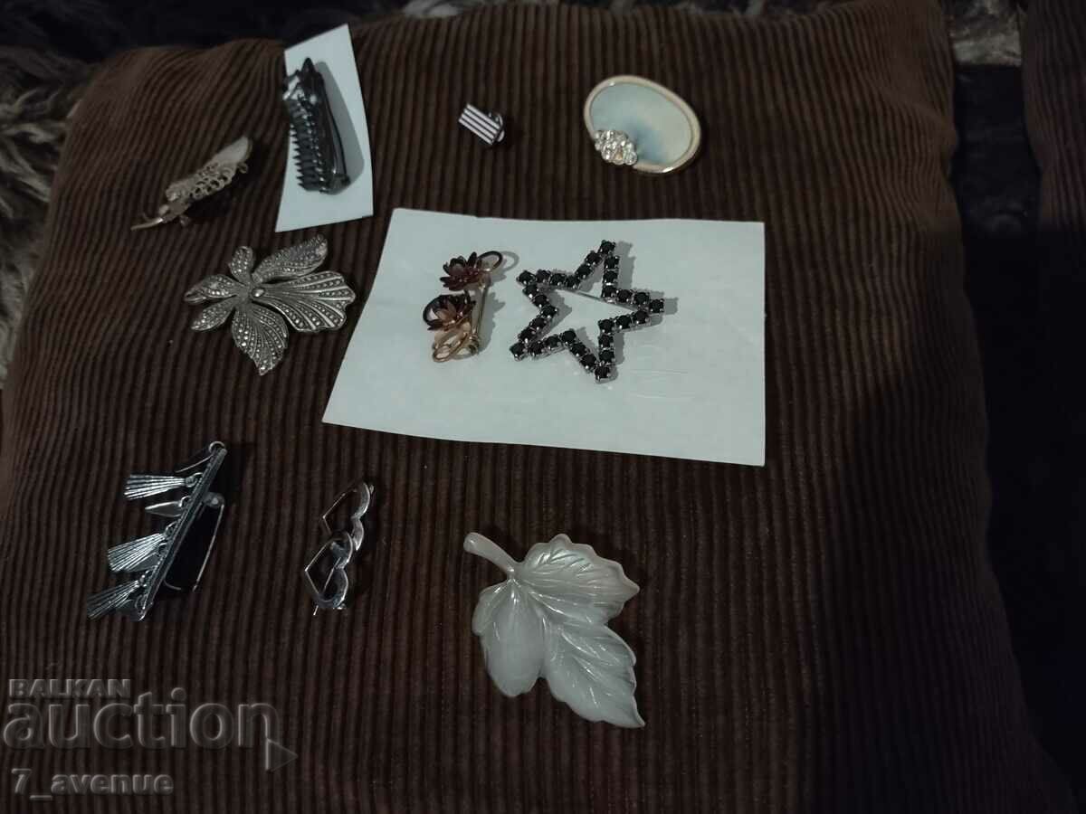 Lot of brooches, brooch, very different and interesting - 5 Lot of brooches, brooch, very different and interesting - 5