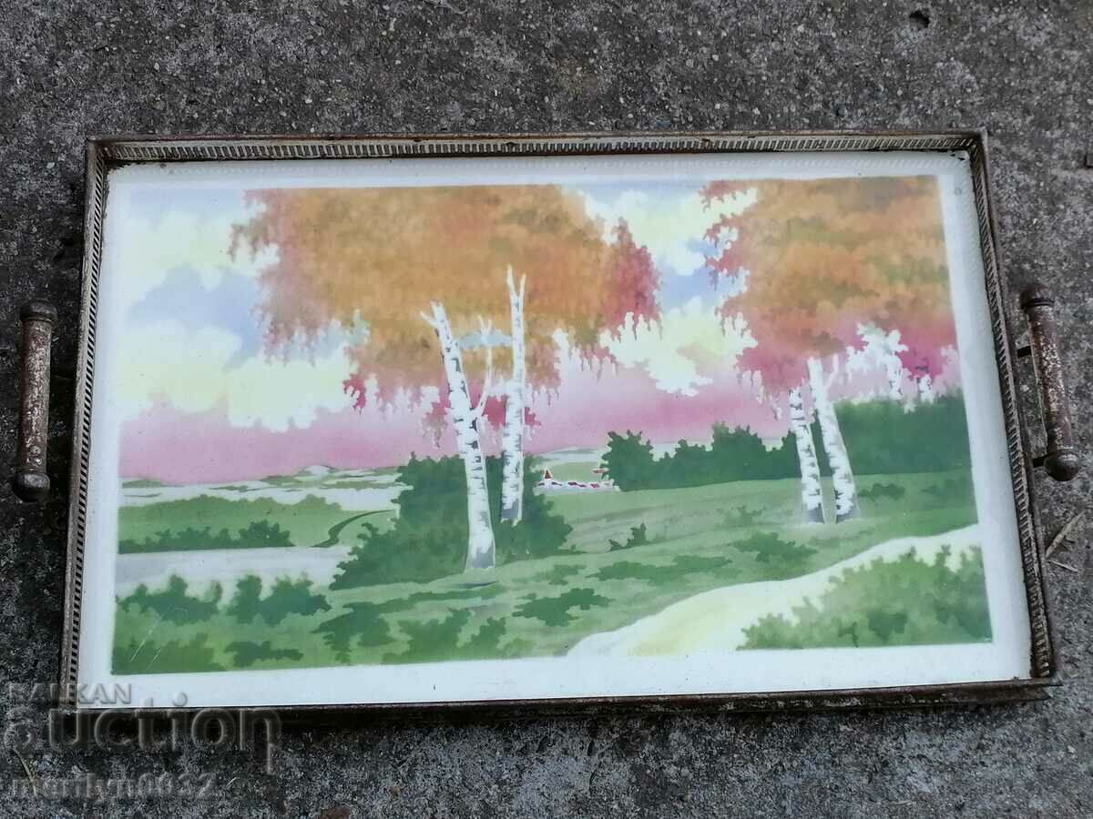 Czech porcelain tray, porcelain, backgammon, service - 7