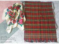 Authentic apron and head cloth with roses