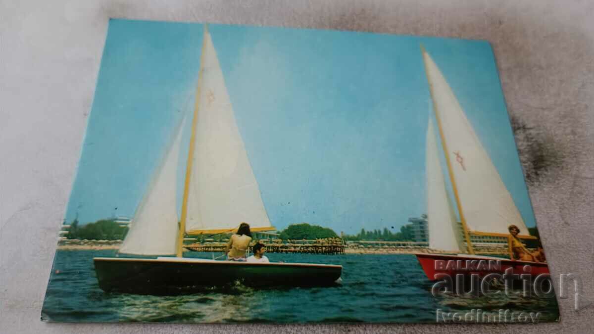 Пощенска картичка Слънчев бряг 1977