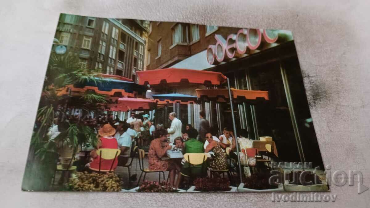 Carte poștală Varna Cafe Odessos 1973