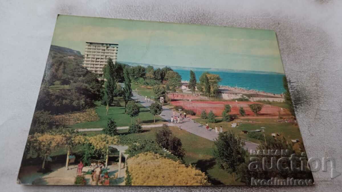 Пощенска картичка Златни пясъци Общ изглед 1966