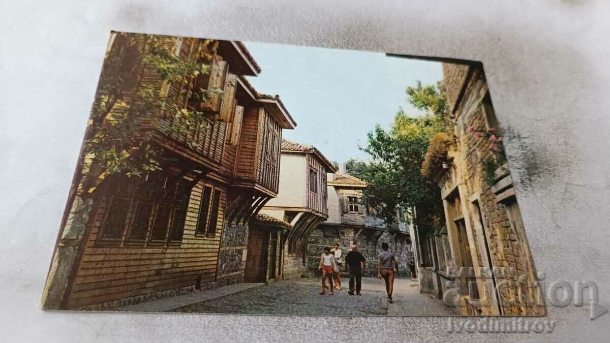 Καρτ ποστάλ Sozopol Street στο παλιό τμήμα της πόλης 1981