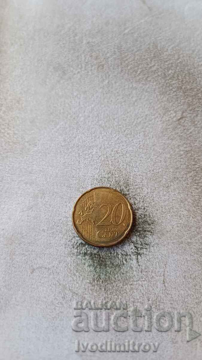 Malta 20 cents 2008