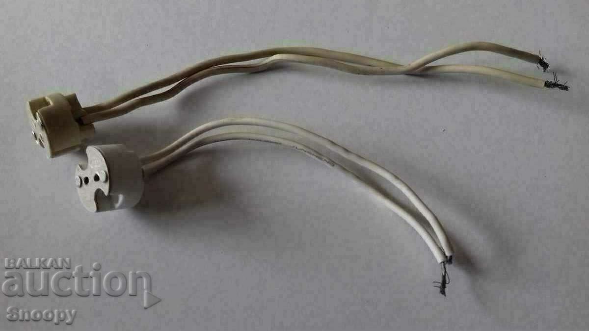 Priză ceramică G9 - 2 buc. cu cabluri