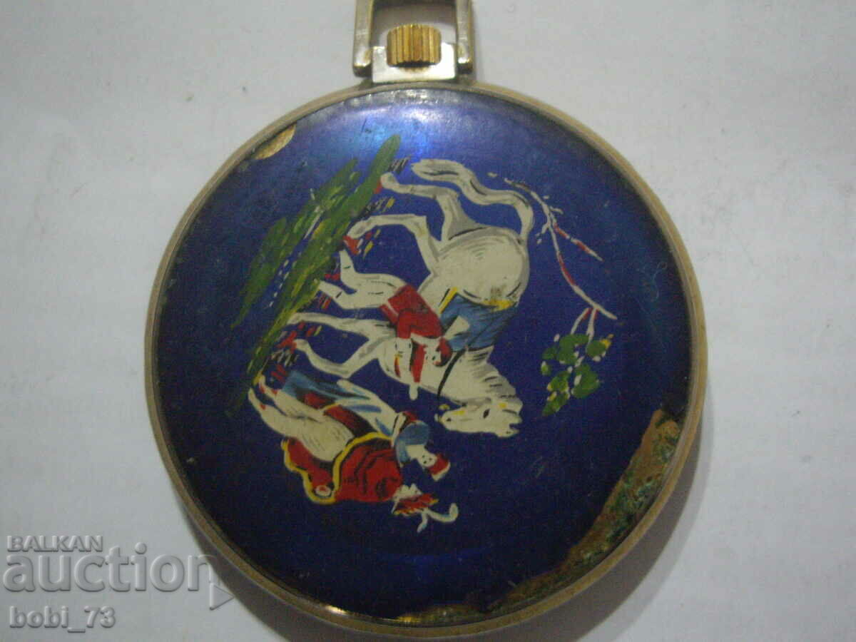 Old pocket watch with colored enamel. with price 50.00 BGN | € 25.56 Old pocket watch with colored enamel. with price 50.00 BGN | € 25.56