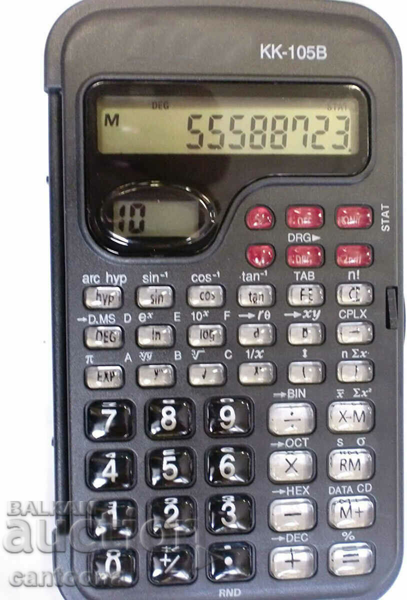 Scientific calculator KK 105B, for school/office, clock with price 9.98 BGN | € 5.10 Scientific calculator KK 105B, for school/office, clock with price 9.98 BGN | € 5.10