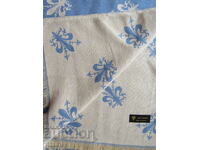 Fine two-faced blue and champagne scarf from Florence, Italy