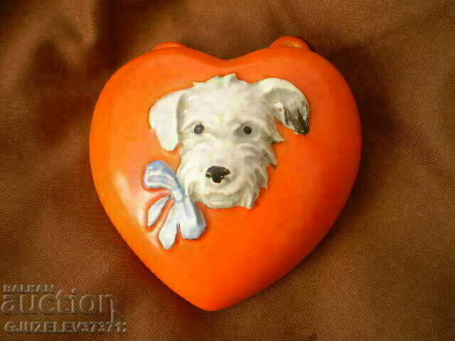 Rare find heart vase with dog very rare Hummel Goebel - 5 Rare find heart vase with dog very rare Hummel Goebel - 5