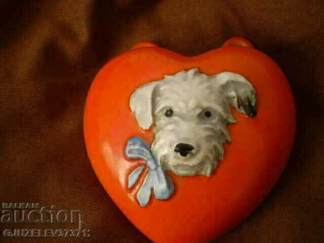 Rare find heart vase with dog very rare Hummel Goebel - 6 Rare find heart vase with dog very rare Hummel Goebel - 6