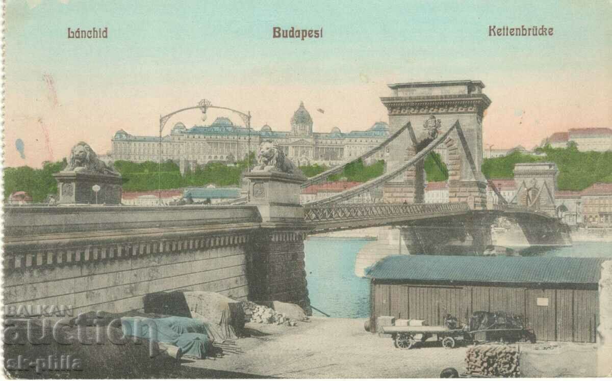 Carte poștală veche - Budapesta, Podul Margareta