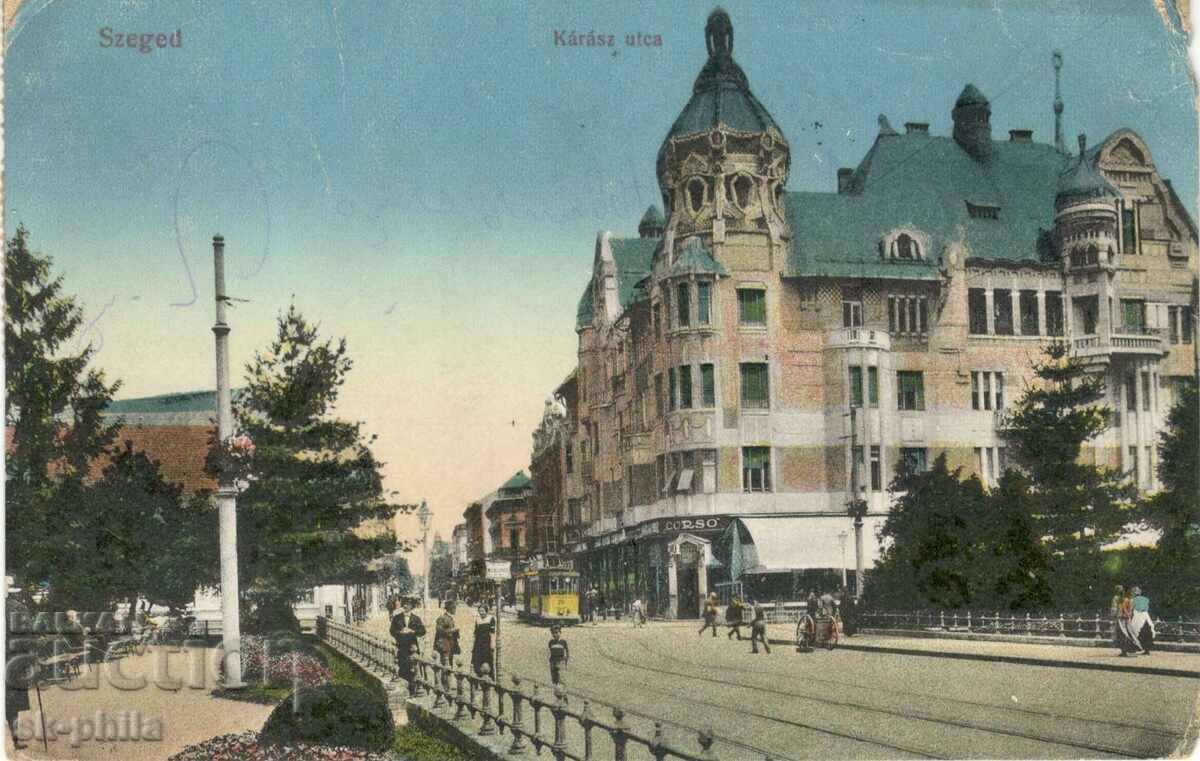 Old card - Szeged, "Karas" street