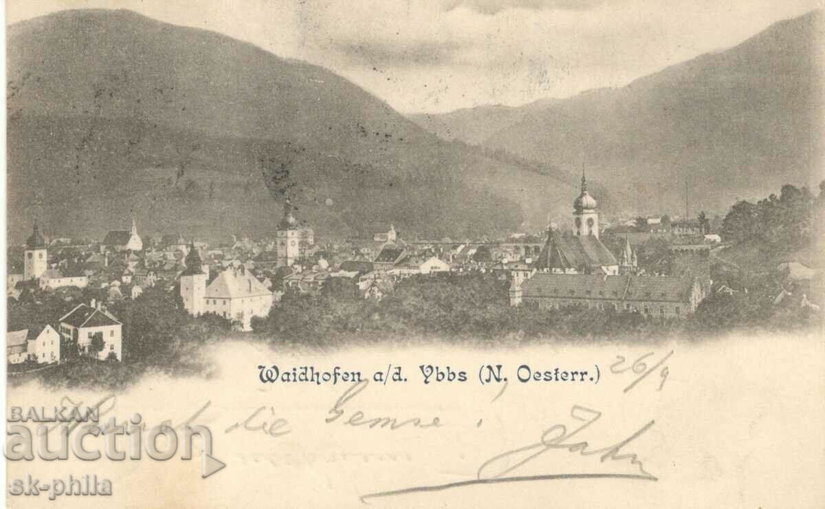Carte poștală veche - Weidhofen, Vedere generală