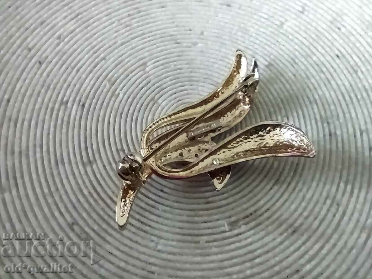 Attractive BROOCH, Silver 925, gilding and enamel - 5 Attractive BROOCH, Silver 925, gilding and enamel - 5