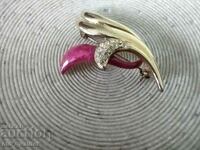 BURĂ Atrăgătoare, Argint 925, aurire și email