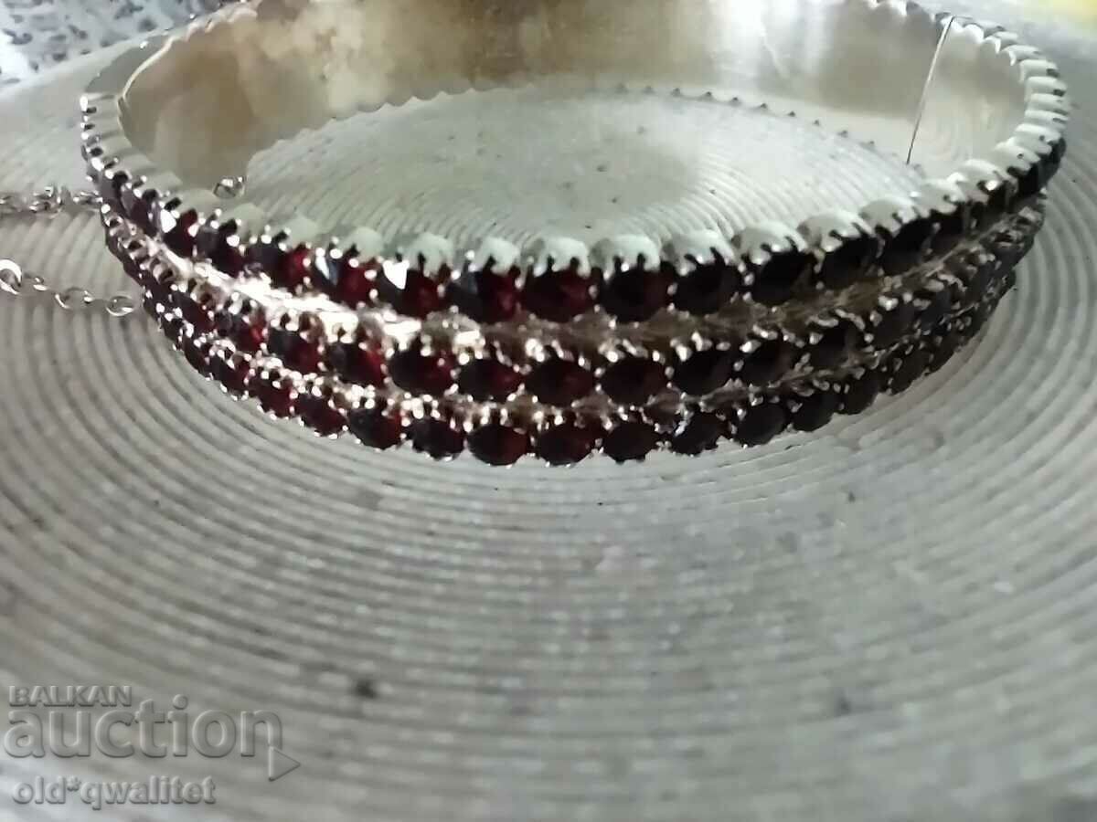 ORIGINAL SILVER BRACELET with NATURAL GARNET, 900 SILVER with price 927.00 BGN | € 473.97 ORIGINAL SILVER BRACELET with NATURAL GARNET, 900 SILVER with price 927.00 BGN | € 473.97