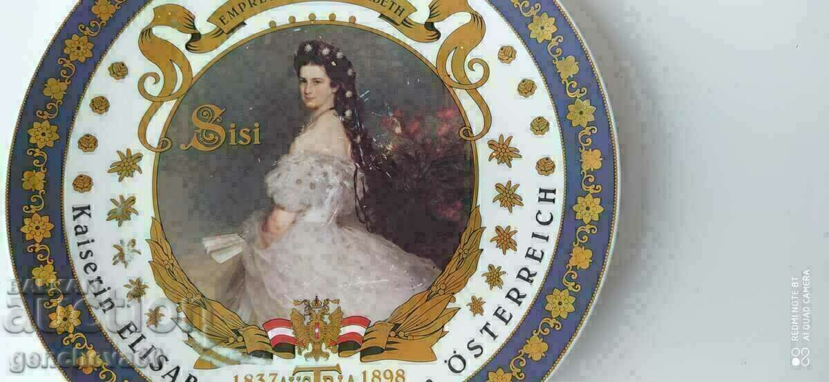 A rare "Sissi" porcelain wall plate/mark with price 15.00 BGN | € 7.67 A rare "Sissi" porcelain wall plate/mark with price 15.00 BGN | € 7.67