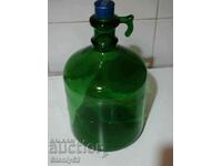 Old damajana colored, thick glass - 3 liters