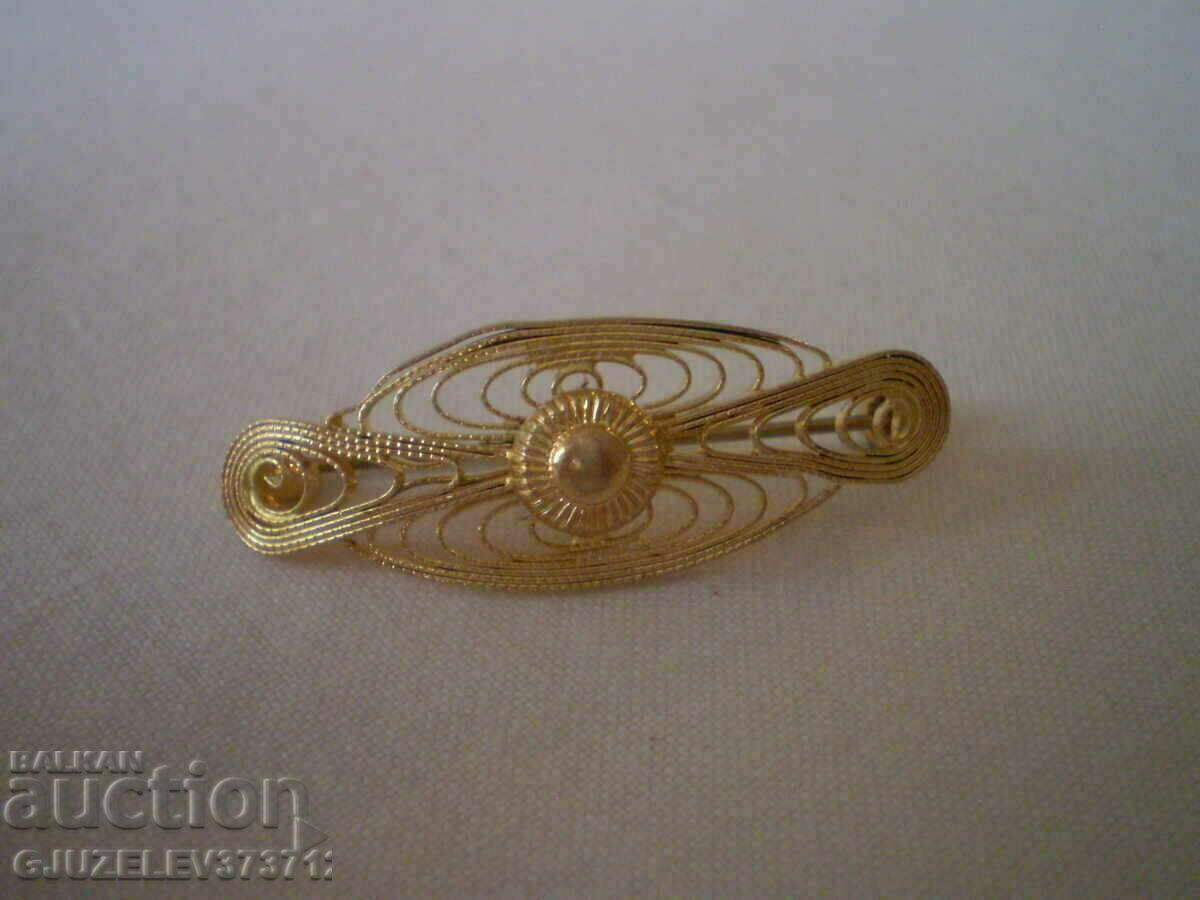 Old brooch with gilding, filigree - 5 Old brooch with gilding, filigree - 5