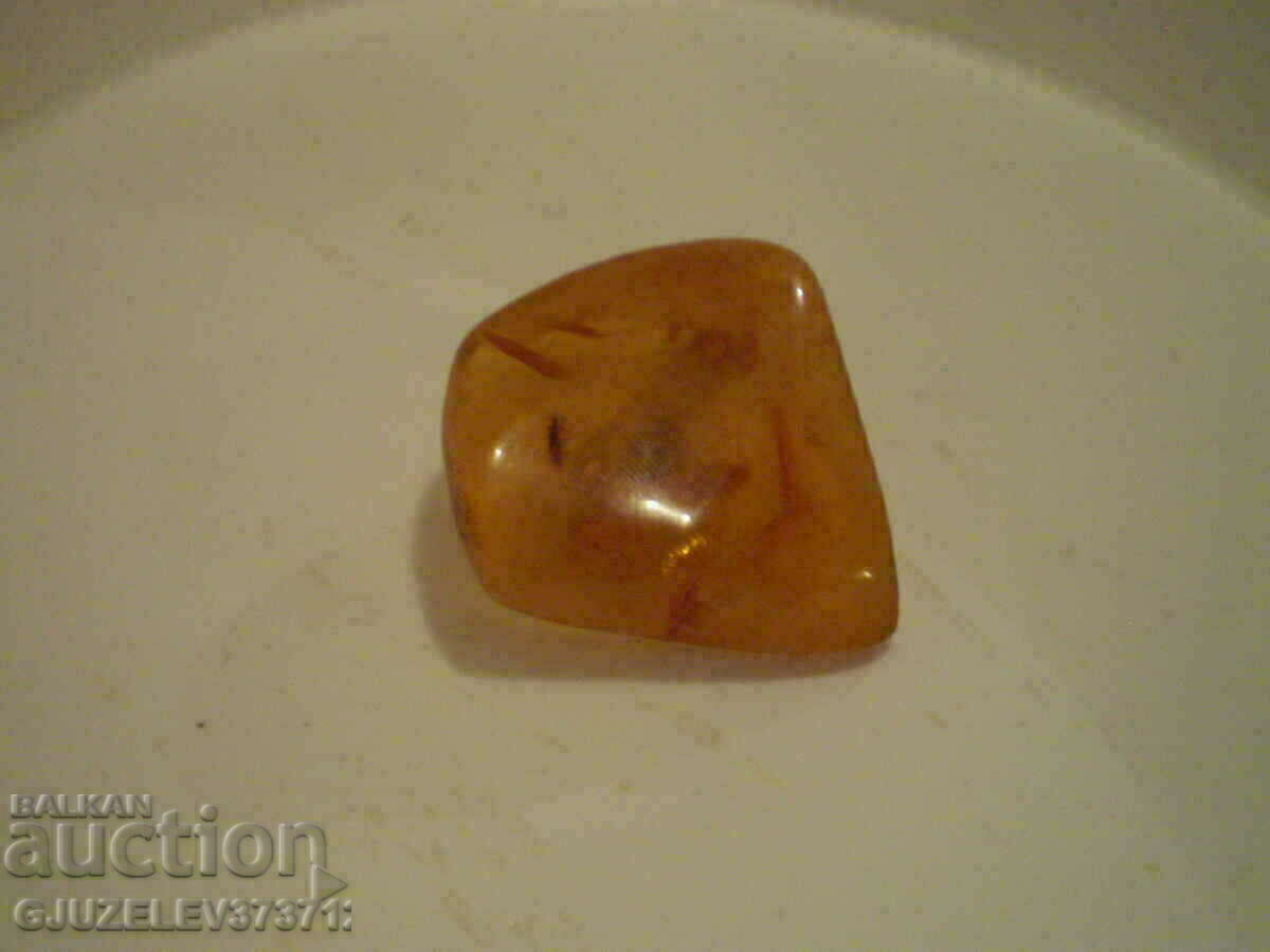 RUSSIAN AMBER BROOCH VINTAGE JEWELRY 100% NATURAL BALTIC - 5