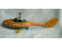 Tinplate children's toy helicopter Police, GDR-missing