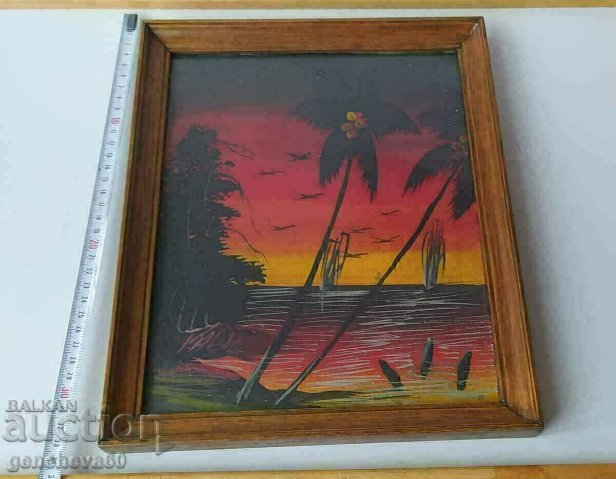 Tablou original "Bărci" ulei pe pânză - 5