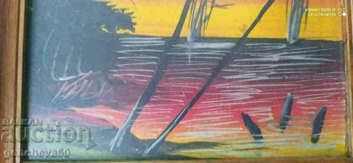 Original Painting "Boats" Oil on Canvas - 7 Original Painting "Boats" Oil on Canvas - 7