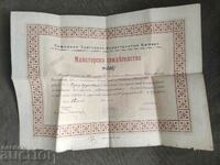 Master's Certificate 1911 Shoemaking