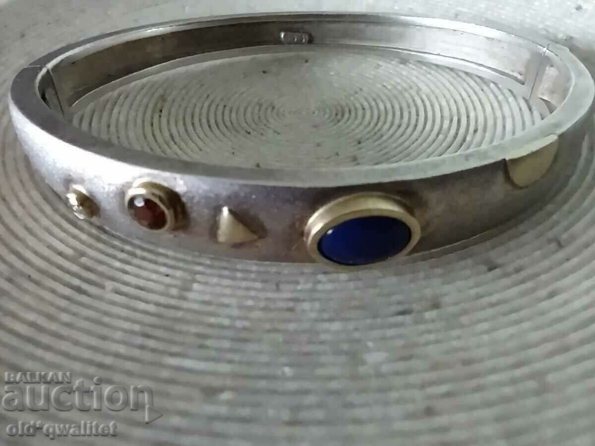 BRACELET - silver with Lapis Lazuli, Ruby, Diamond, Silver 14K - 6 BRACELET - silver with Lapis Lazuli, Ruby, Diamond, Silver 14K - 6