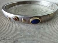 BRATARA - argint cu Lapis Lazuli, Rubin, Diamant, Argint 14K