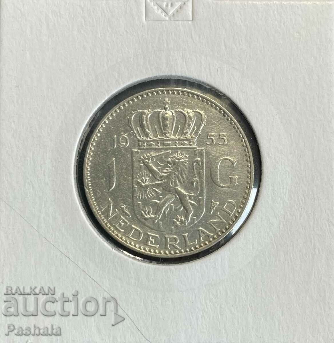 Ολλανδία 1 φιορίνι 1955 ασήμι