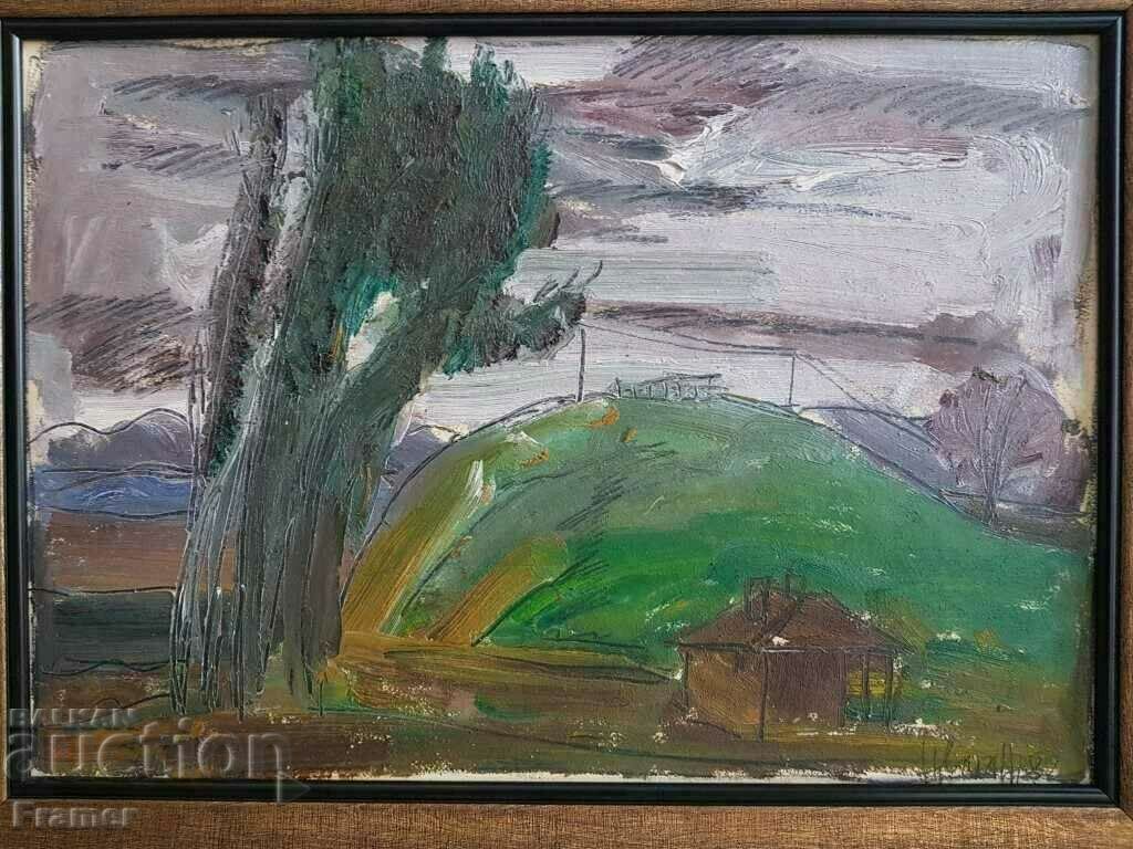 Tsvetan Tsonev 1936 - 2004 Beautiful Landscape 1982 with oil paints with price 800.00 BGN | € 409.03 Tsvetan Tsonev 1936 - 2004 Beautiful Landscape 1982 with oil paints with price 800.00 BGN | € 409.03