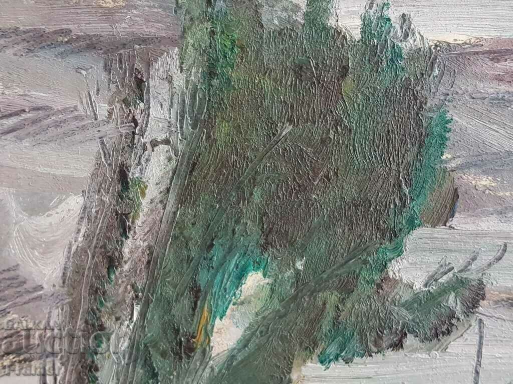 Delivery of Tsvetan Tsonev 1936 - 2004 Beautiful Landscape 1982 with oil paints Delivery of Tsvetan Tsonev 1936 - 2004 Beautiful Landscape 1982 with oil paints