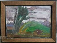 Tsvetan Tsonev 1936 - 2004 Beautiful Landscape 1982 με λαδομπογιές