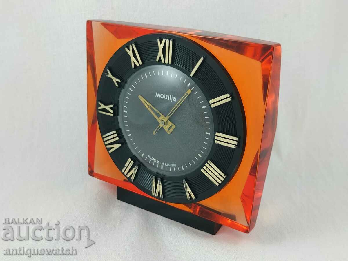 Desk clock ***LIGHTNING ***Molnija Roman numerals with price 100.00 BGN | € 51.13 Desk clock ***LIGHTNING ***Molnija Roman numerals with price 100.00 BGN | € 51.13