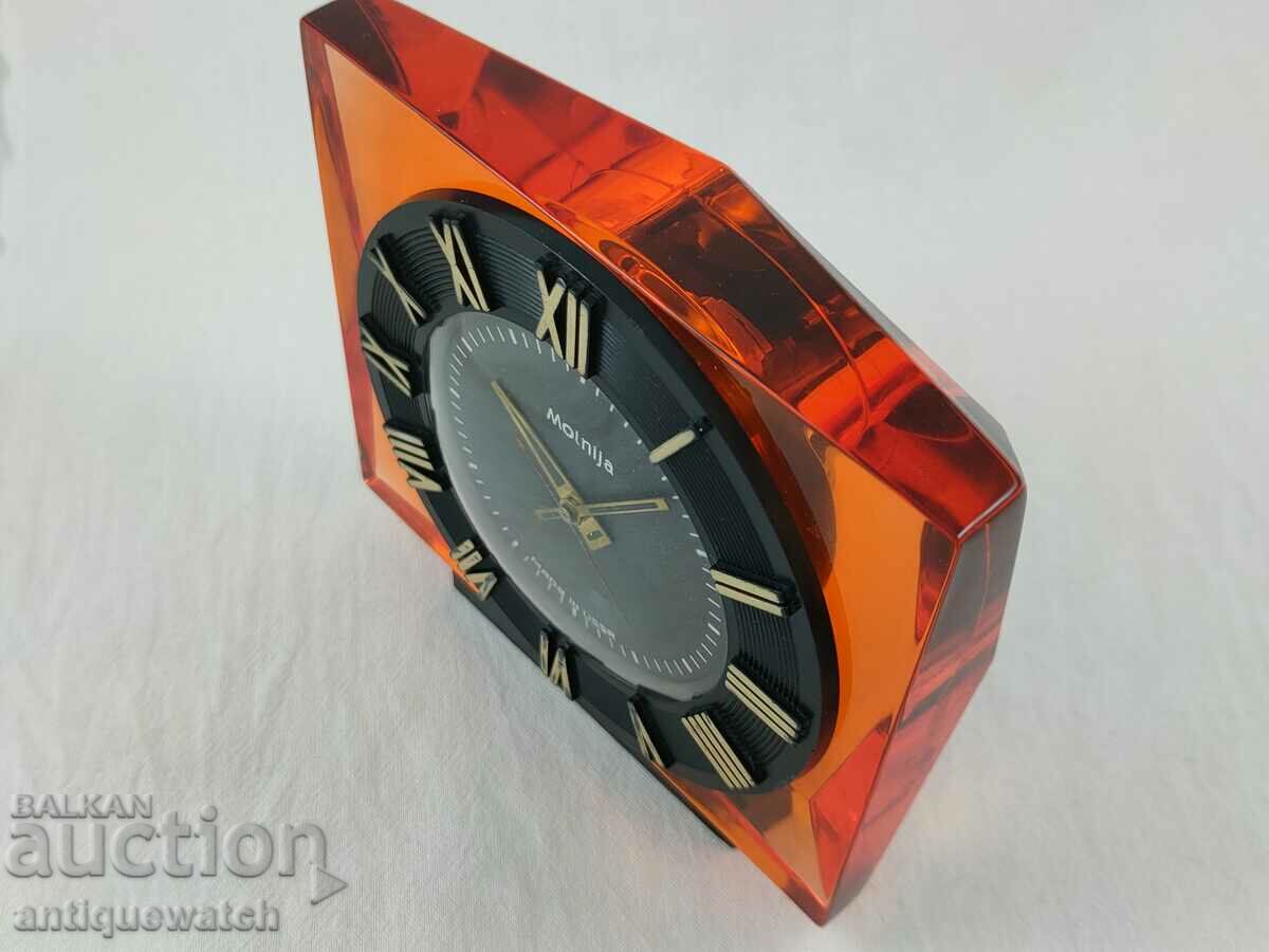 Desk clock ***LIGHTNING ***Molnija Roman numerals - 5 Desk clock ***LIGHTNING ***Molnija Roman numerals - 5