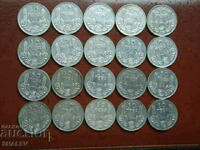 50 BGN 1934 Kingdom of Bulgaria (lot 20 pieces) - VF/XF