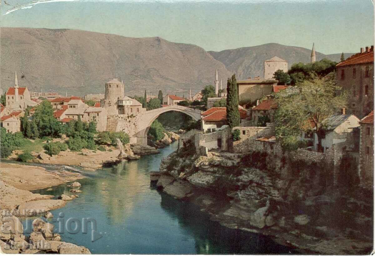 Carte poștală veche - Mostar, Vedere generală