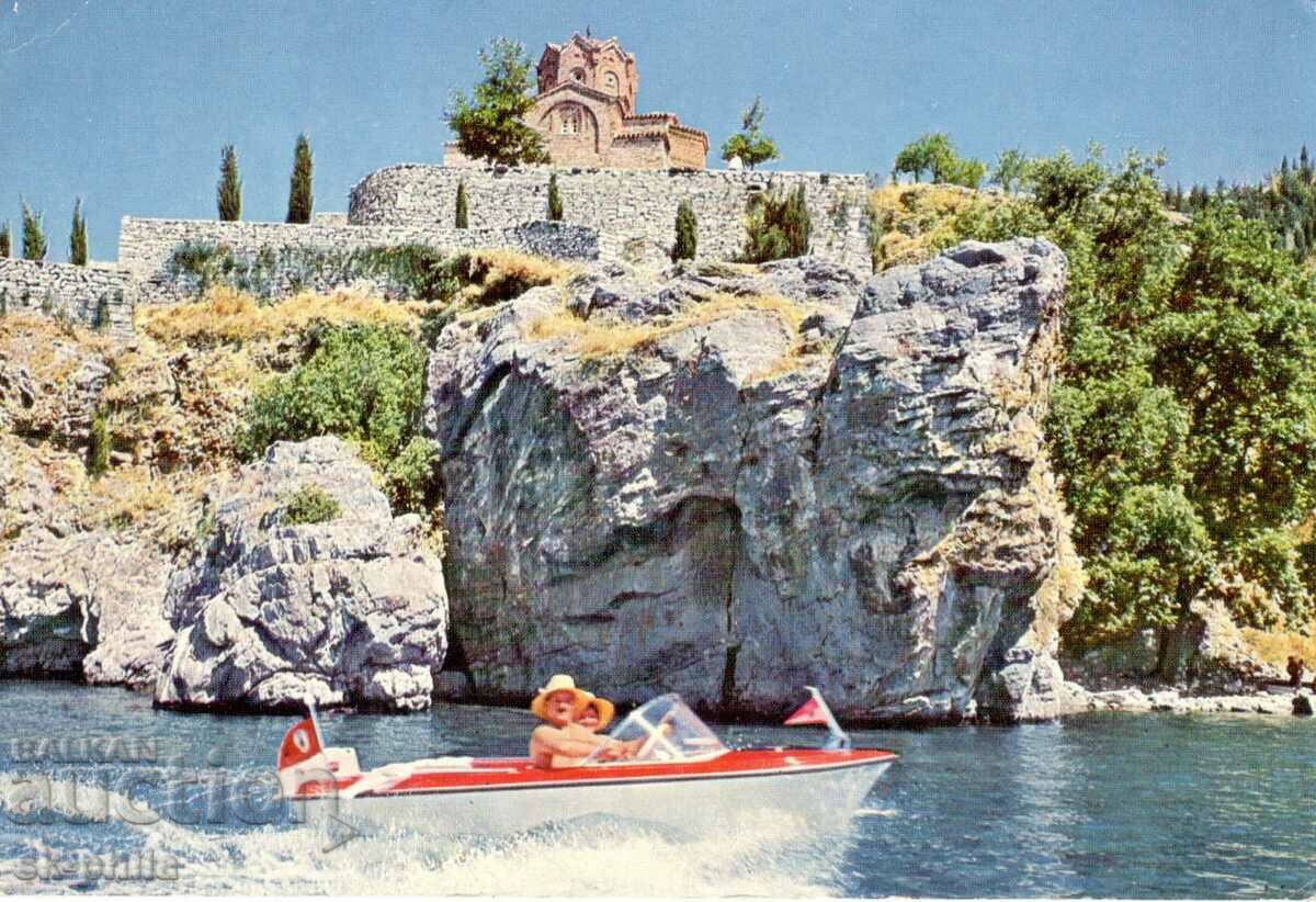Стара картичка - Охрид, манастир "Св.Иван Канео"