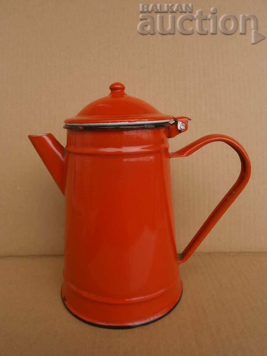 antique enamel coffee pot 1940s vintage retro