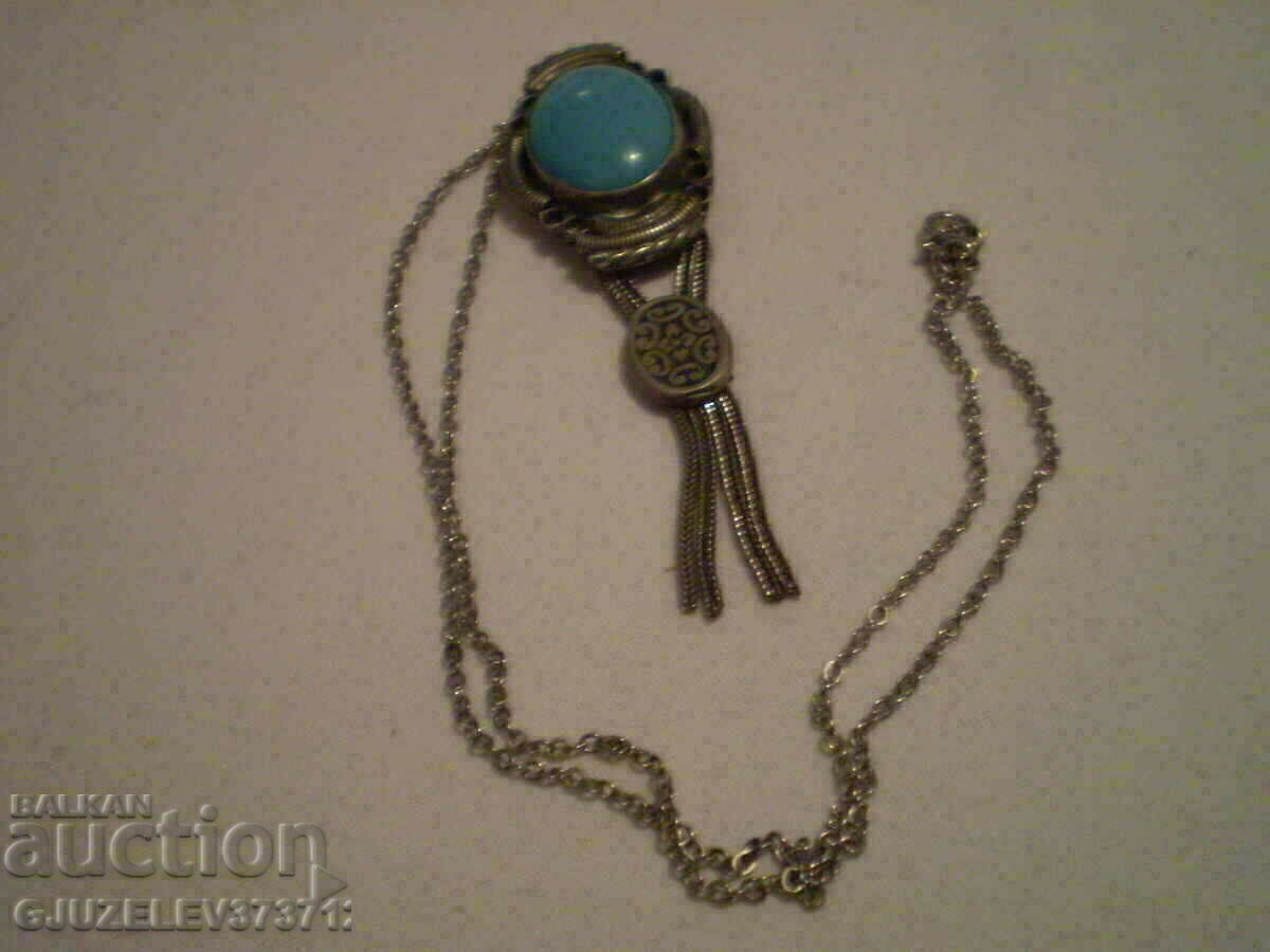 Vintage turquoise and silver necklace with price 119.00 BGN | € 60.84 Vintage turquoise and silver necklace with price 119.00 BGN | € 60.84