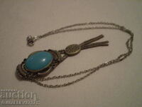Vintage turquoise and silver necklace