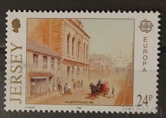Jersey 1990 Europe CEPT Buildings/Horses MNH