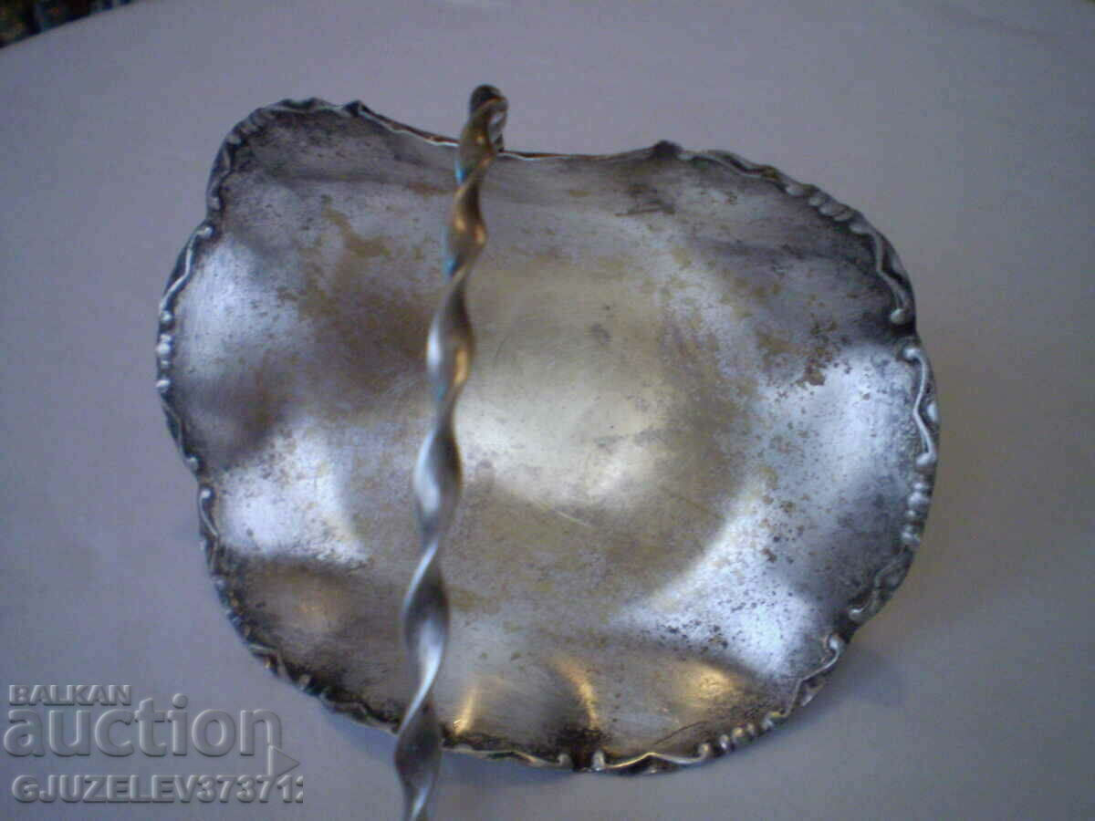 Antique old silver plated basket with ornate - 7 Antique old silver plated basket with ornate - 7