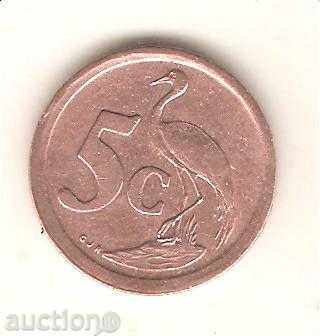 + Republica Sud-Africană 5 cenți 1991