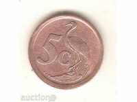 + Republica Sud-Africană 5 cenți 1991