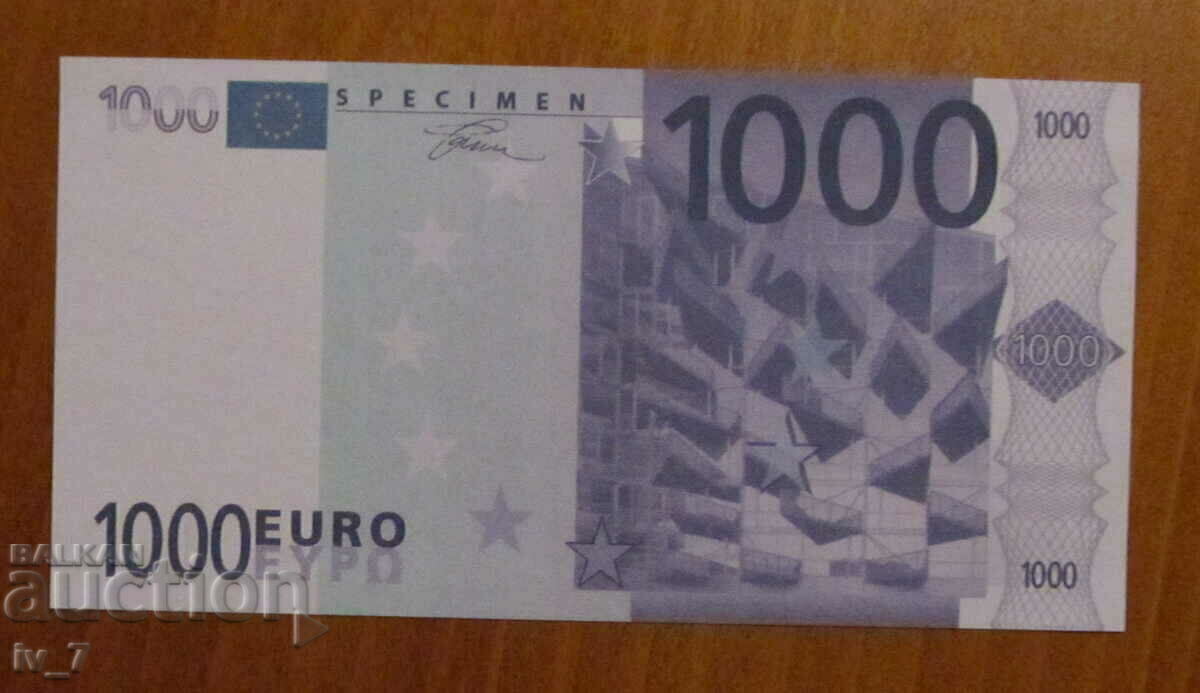 1000 EURO - Souvenir banknote