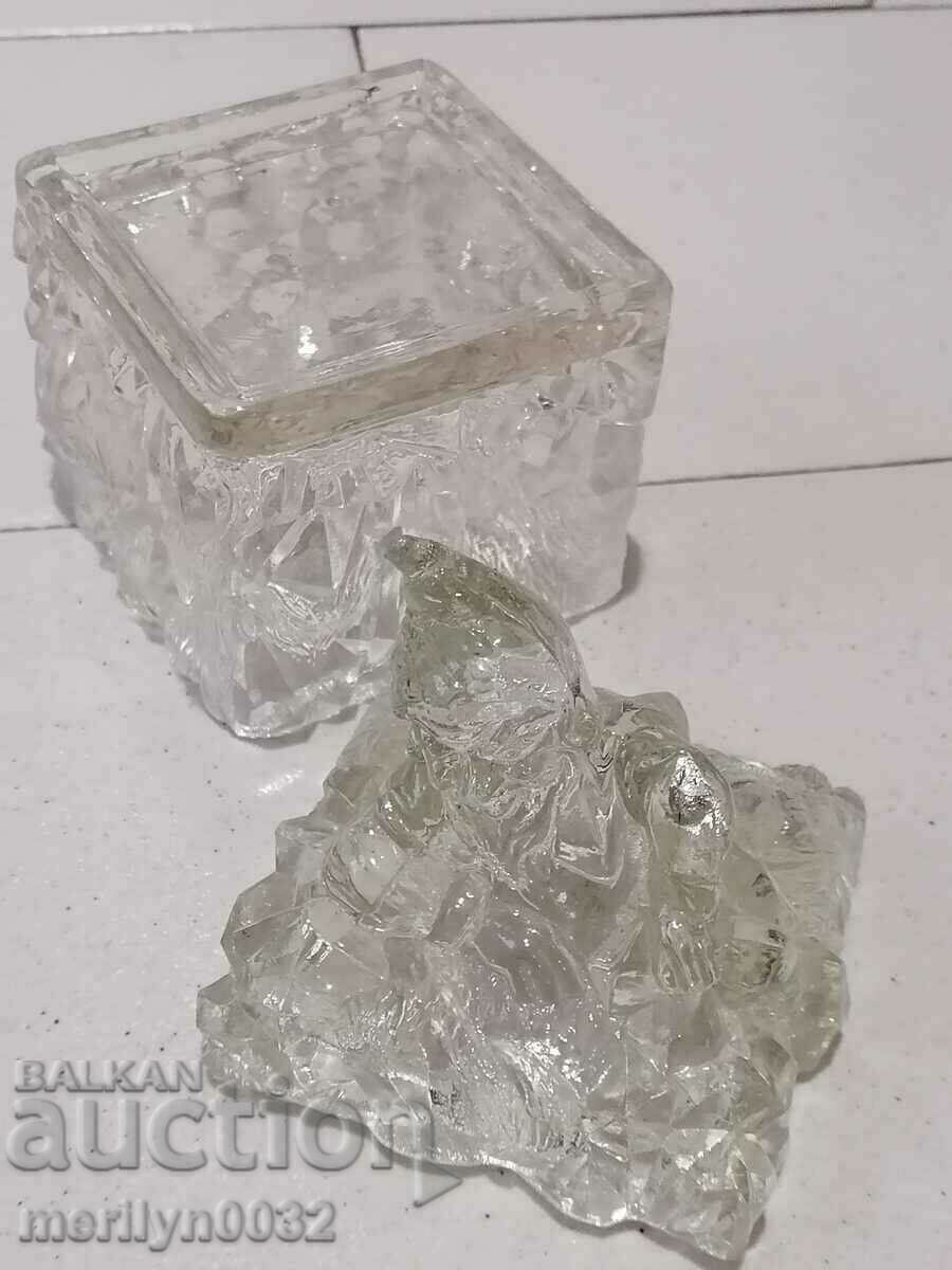 Vintage figured glass dwarf sugar bowl with price 79.00 BGN | € 40.39 Vintage figured glass dwarf sugar bowl with price 79.00 BGN | € 40.39